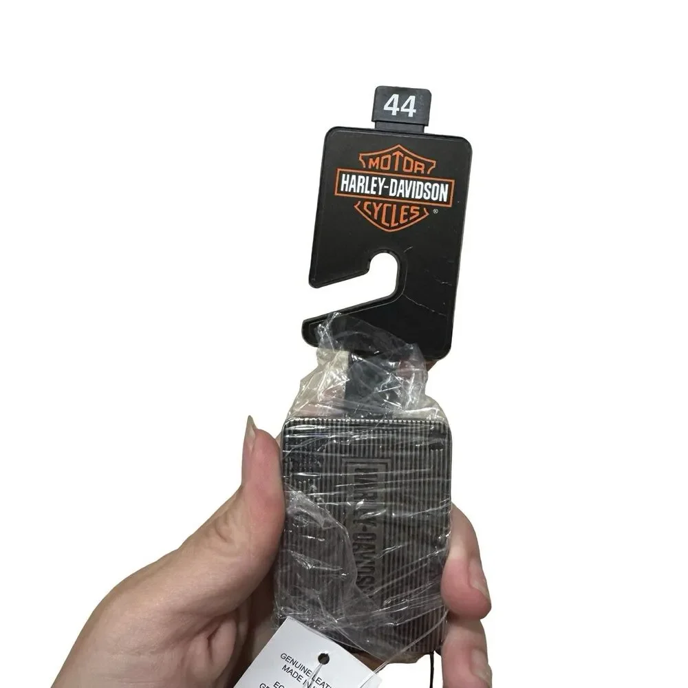 NWT Harley-Davidson Men's Grunge H-D Logo Repeat Genuine Leather Belt – Brown 44